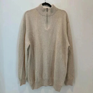 Valentino Jeans Mock Men's Turtleneck 1/4 Zip Sweater size XL